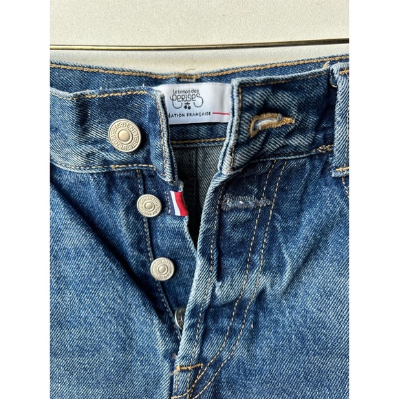 Le Temps Des Cerises vintage wash denim jean shorts - Picture 5 of 11